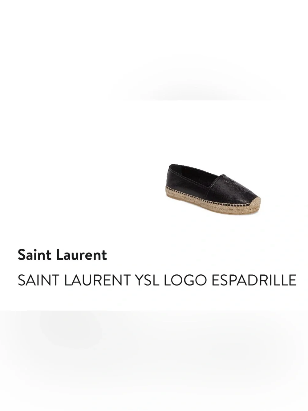 Saint Laurent YSL Logo Espadrilles